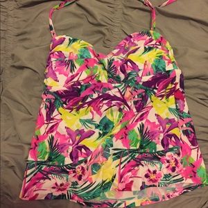 Tropical Halter Swimsuit Top